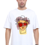 Unisex Oversized T-Shirt with Doodle Hand-Drawn Art | Streetwear Style