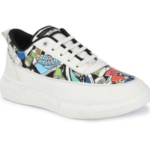 Nexsy Latest Graceful Men Casual Sneaker Shoes | Casual Shoes For Men's & Boys PRINT WHITE