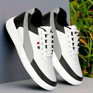 Nexsy Greywave White Men’s Casual Sneakers | Stylish Trendy Shoes for Men & Boys