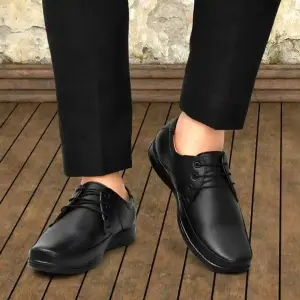Nexsy Latest Fashionable Men Formal Shoes | Black Derby Shoes | Office Shoes for Men & Boys – LACE01 Black