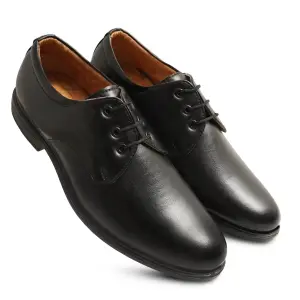 Nexsy Latest Stylish Men Formal Shoes | Black Derby Shoes | Office Shoes for Men & Boys - Black (LACE11)